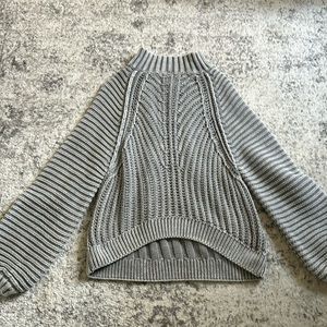 Free People Gray Turtle Neck Sweater